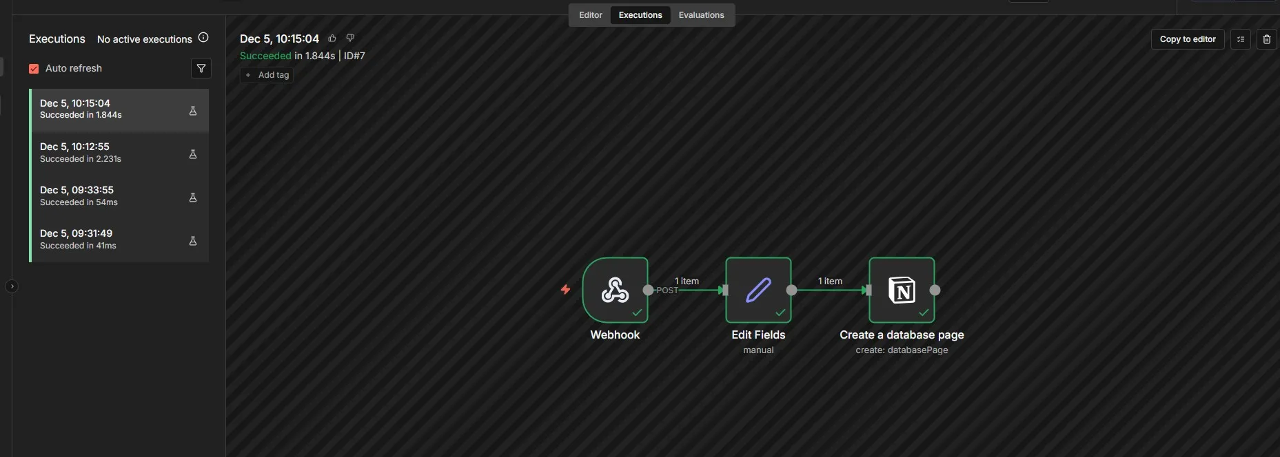 Webhook to Notion Database Pipeline